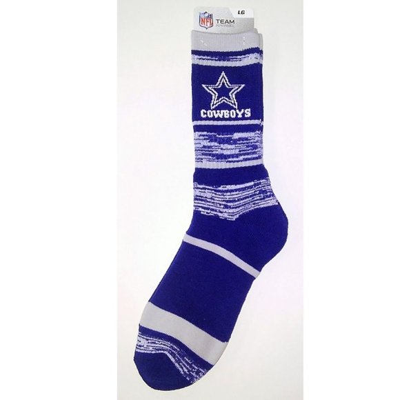 🆕🏈 DALLAS COWBOYS RMC STRIPE CREW SOCK- NFL- MEN - Picture 1 of 2